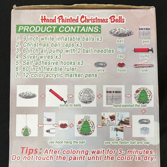 Hand Painted Christmas Balls Crafts Snowman Balls Indoor Outdoor decorations new - Picture 9 of 12